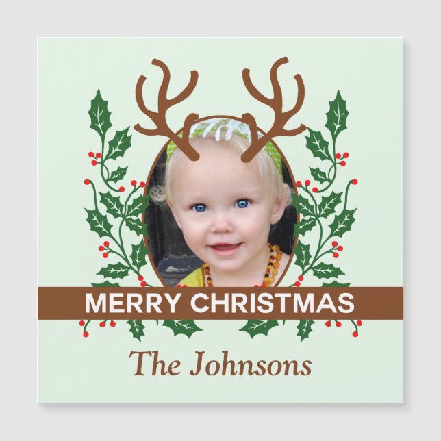 Julrener Antlers personalize Photo (Framsida)