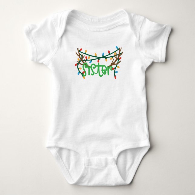 Julrener Antlers | Sister T Shirt (Framsida)