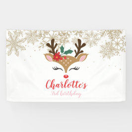 Julrener Birthday Guld Snöflingor