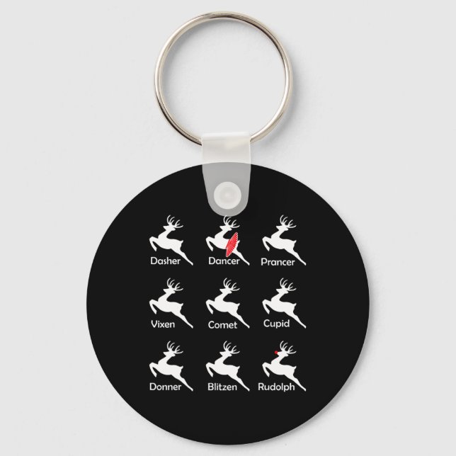 Julrener Dancer Ballet Ballerina Dance T Nyckelring (Framsida)