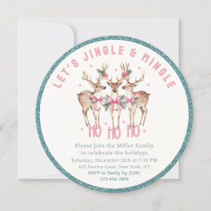 Julrener Jingle & Mingle Festive Party Inbjudningar