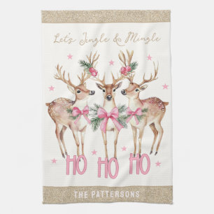 Julrener Jingle & Mingle-Personlig Kökshandduk
