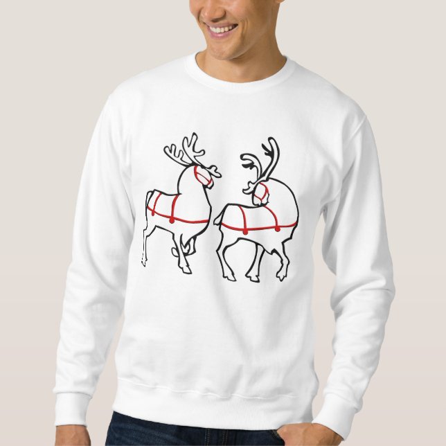 Julrener Shirts Festive Helgdag Shirts Lång Ärmad Tröja (Framsida)
