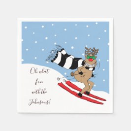 Julrener Skiing Pappersservett