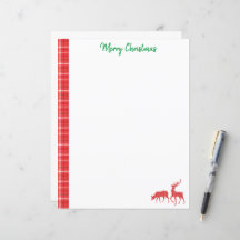 Julrenren Red Grönt Twill Play Mönster