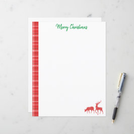 Julrenren Red Grönt Twill Play Mönster