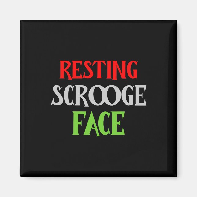 Julrestaurering Scrooge Ansikte Funny Manar Kvinno Magnet (Framsidan)