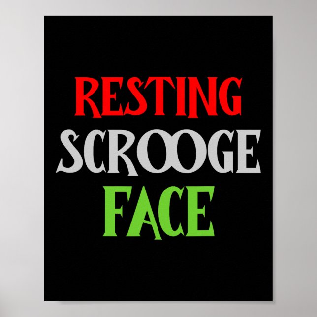 Julrestaurering Scrooge Ansikte Funny Manar Kvinno Poster (Framsidan)
