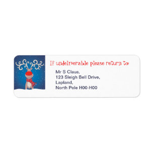 Julreturetiketter Returadress Etikett