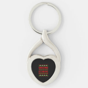 Julrevisor Twisted Heart Silverfärgad Nyckelring