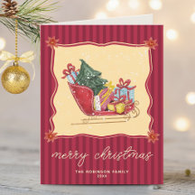 Julritt Merry Christmas Röda Ränder Icke Foto