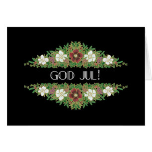 Julro, Hellebores, norskt språk Hälsningskort