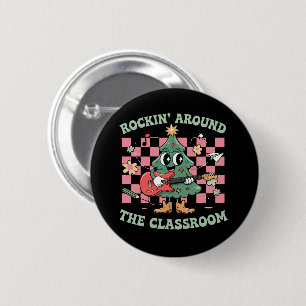 Julrockande läraren Xmas i klassrummet Groovy Knapp