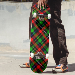Julröd Grön Vit Flanell Rutig Design  Mini Skateboard Bräda 18,5 Cm