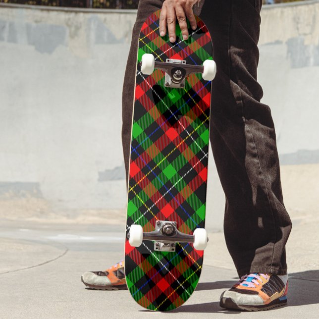 Julröd Grön Vit Flanell Rutig Design  Mini Skateboard Bräda 18,5 Cm (Skapare uppladdad)