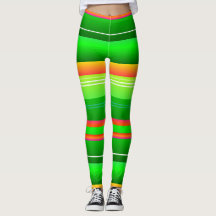 Julröd grönt kreativ stripe Leggings
