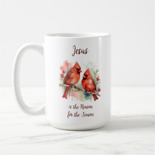 Julröd Kardinal Jesus Anledning Till Säsongen Kaffemugg