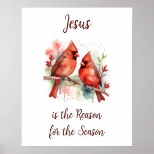 Julröd Kardinal Jesus Anledning Till Säsongen Poster