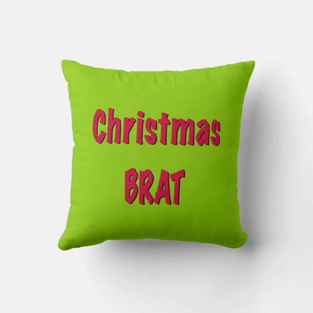 Julröd och Bratgrön  Kudde (Baksida)