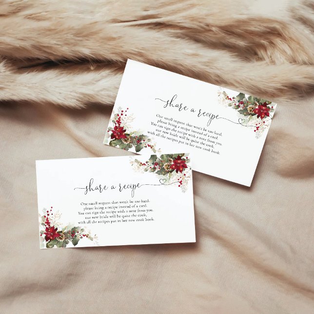 Julröd Poinsettia Receptförfrågan Inklusive Tilläggskort (Skapare uppladdad)