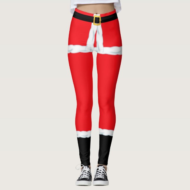 Julröda älvor Santa Claus leggingar Leggings (Framsida)