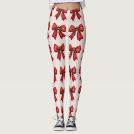 Julröda byxbågsleggings leggings