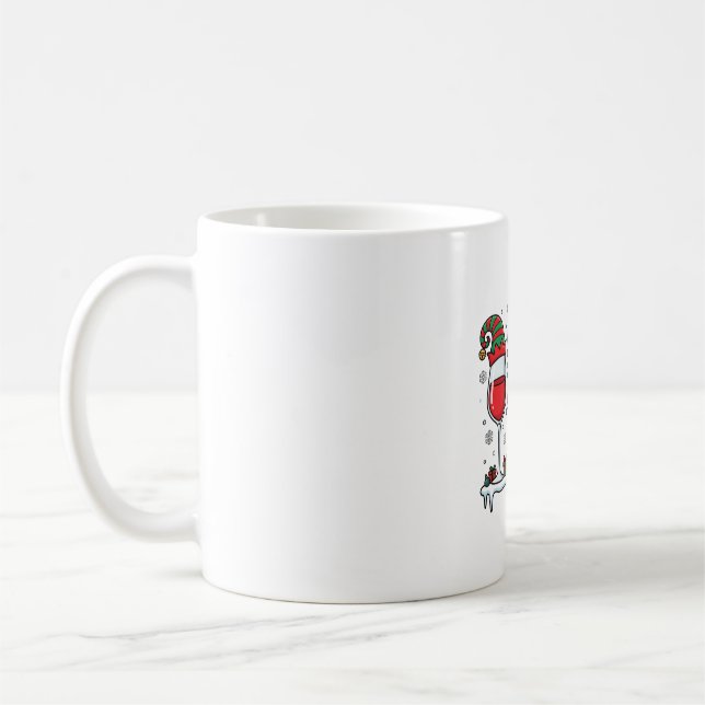 Julröda vin glas semester vektor kaffemugg (Vänster)