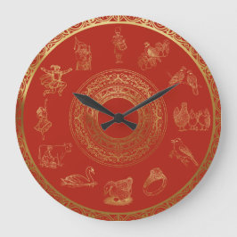 Julrödets tolv dagar stor klocka