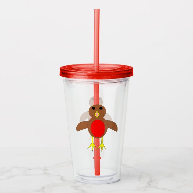 Julrödhake Take Away Mugg (Framsida)
