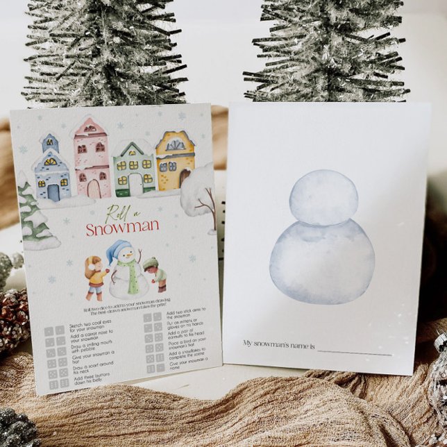 Julroll A Snögubbe Game Inbjudningar (Skapare uppladdad)