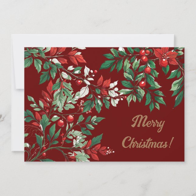 Julrönn Julkort (Framsida)