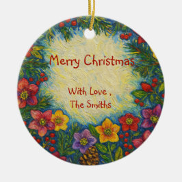 Julros familjeornament julgransprydnad keramik