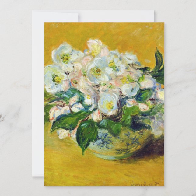 Julrosor (av Claude Monet) Kort (Framsida)