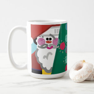Julrosor runt Abstrakten Modern Art Mugg