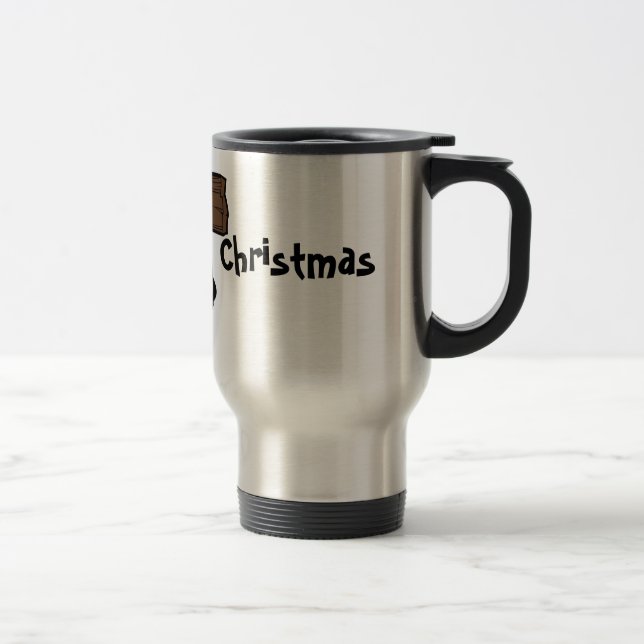 Julrostfritt ståltravel mug resemugg (Höger)