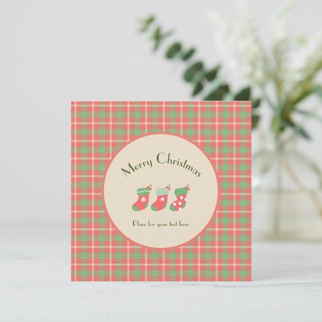 Julrött-baserat Play Inbjudningar (Stående Fram)