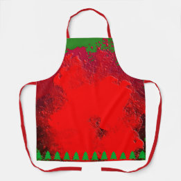 Julrött Grönt Apron Design, julpron
