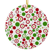 Julrött Grönt Geometric Namn 2 sid