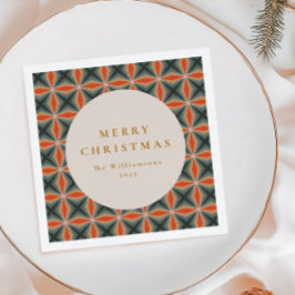 Julrött Grönt i mitten av århundradet Stars Anpass Pappersservett