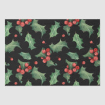 Julrött Grönt Mistletoe Black