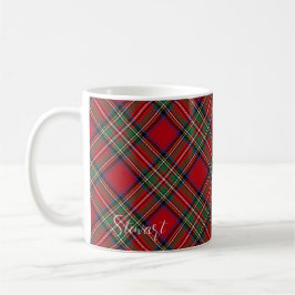 Julrött Grönt Play Anpassningsbar Stewart Tartan Kaffemugg