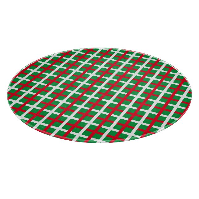 Julrött grönt vit fyrkant mönster helgdag (Hörn)