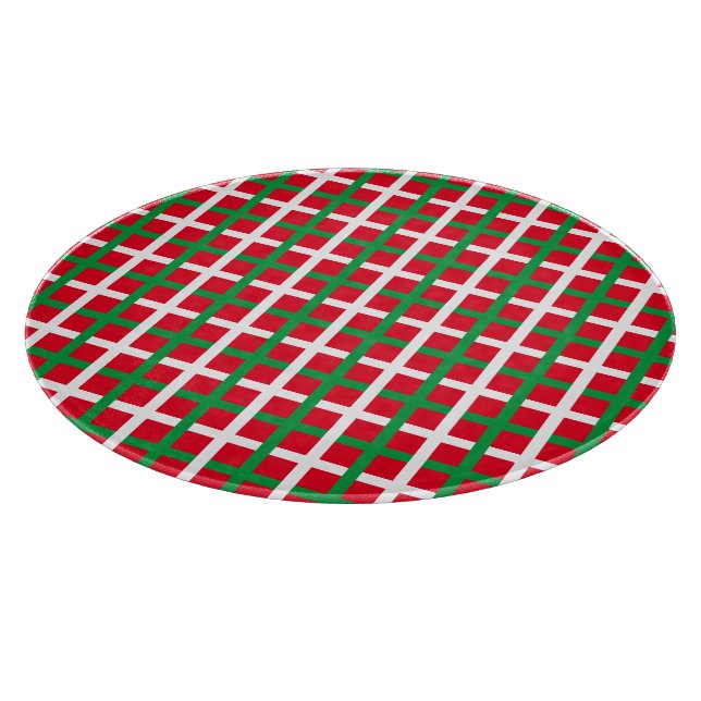 Julrött grönt vit fyrkant mönster helgdag (Hörn)