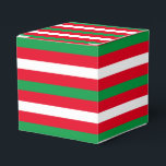 Julrött grönt vit Rand mönster helgdagar Presentaskar<br><div class="desc">Julrött grönt,  vit Rand mönster helgdagars GPS-ruta</div>