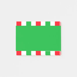 Julrött Grönt White Rand Festive Helgdag Post-it Block