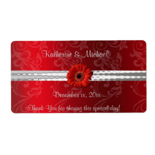 Julrött, Helgdag/Bröllop Vin-etikett Fraktsedel