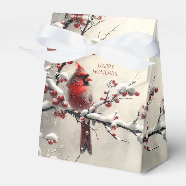 Julrött kardinal Helgdag Gift Box Presentaskar (Framsidan Sidan)