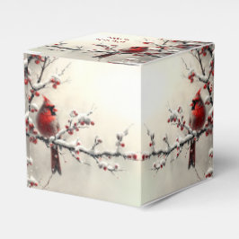 Julrött kardinal Helgdag Gift Box Presentaskar