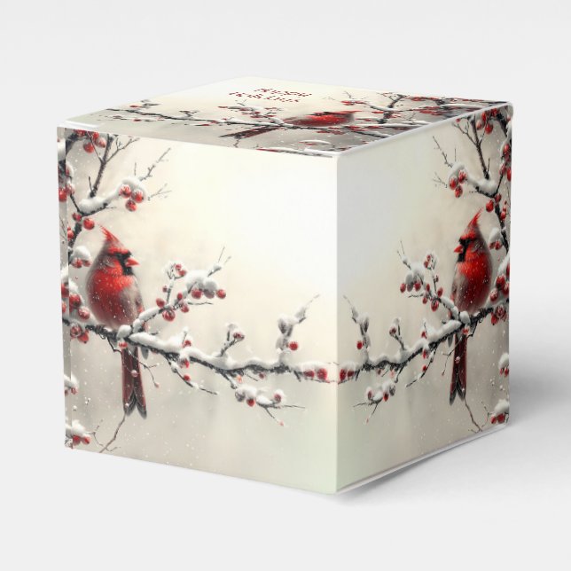 Julrött kardinal Helgdag Gift Box Presentaskar (Framsidan Sidan)