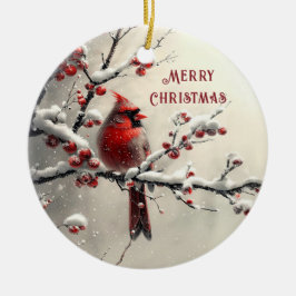 Julrött kardinal Helgdag Ornament